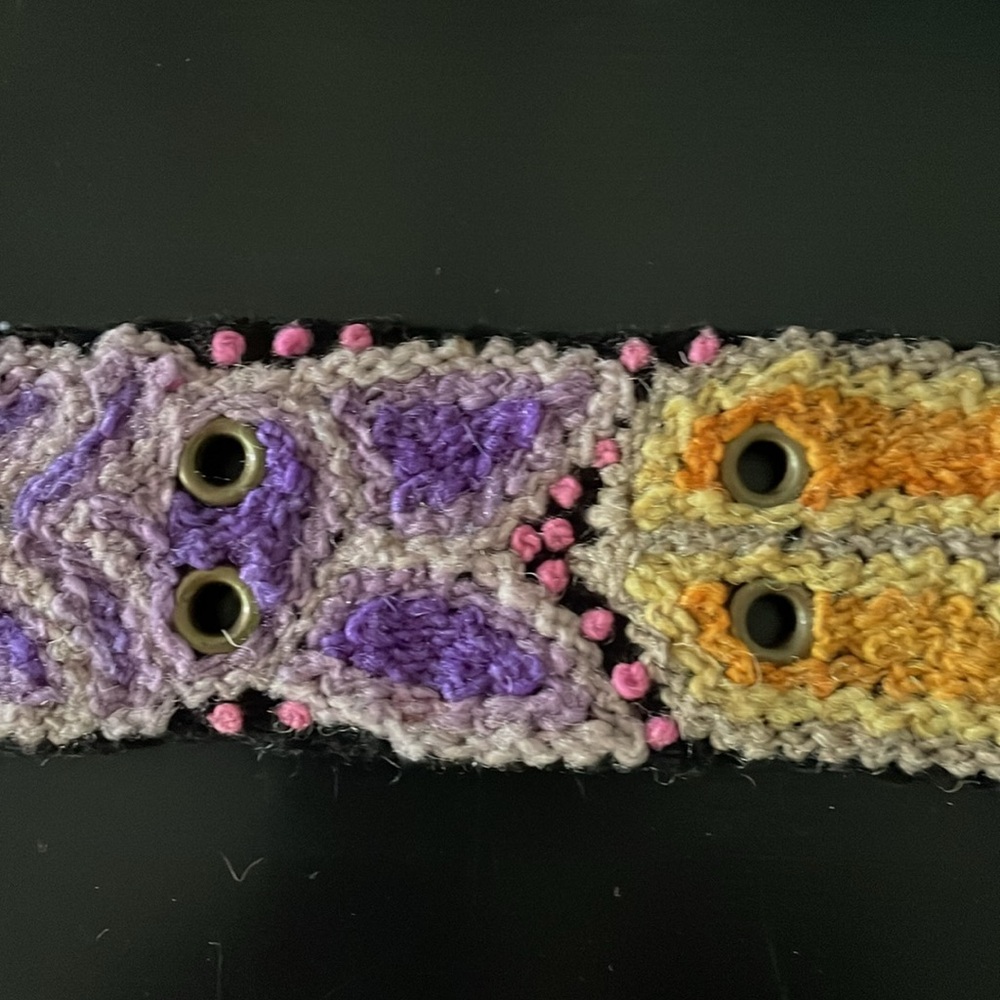 Geometric Pattern Belt/ 100% Wool - Picture 10 of 10